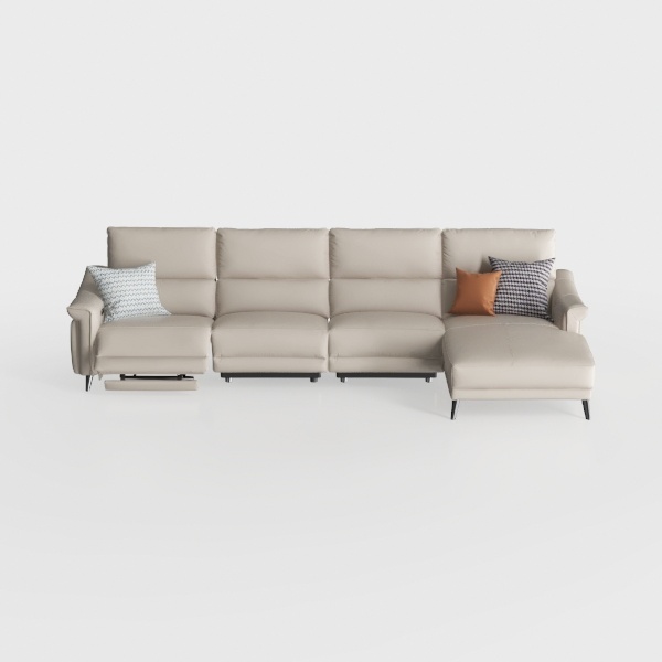 LINSY HOME 82" Reversible Sectional Sofa Couch, 3 