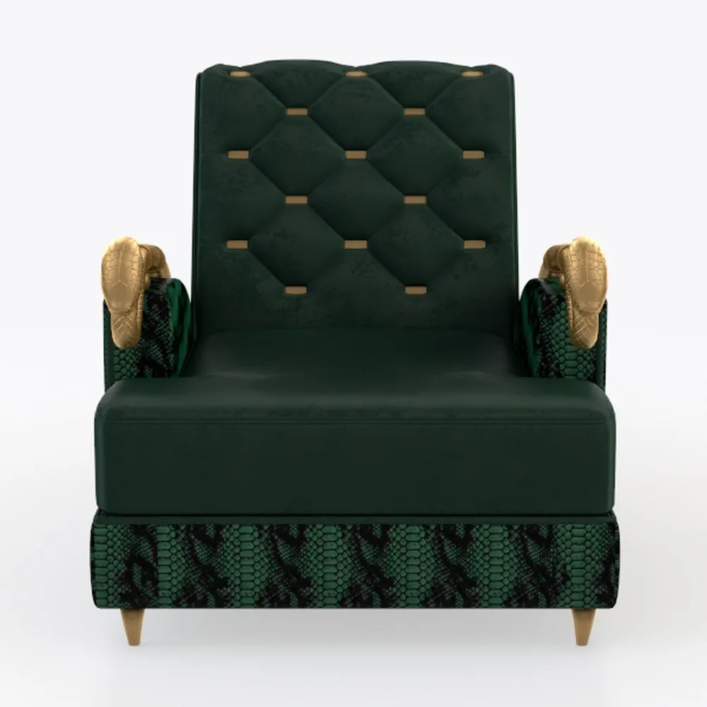 YHKJLYH Poltrona, Sedia con Accento Moderno Sedie con Schienale Alto con Gambe in Metallo Dorato e Morbida Imbottitura, Poltrone capitonnè per Ufficio/Camera da Letto/Sala da Pranzo/Oro/F