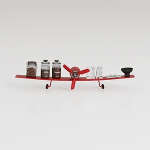 plane-shaped shelf-Viva Magenta