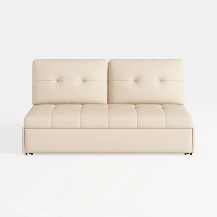 Velvet Upholstered Sleeper Bed,Pull Out Sofa Bed C