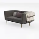 Convertible Folding Futon Sofa Bed, Velvet Fabric  Left 45 Degree View