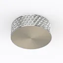 Modern Crystal Metal Flush Mount Ceiling Lamp 3D Model Right 45 Degree View