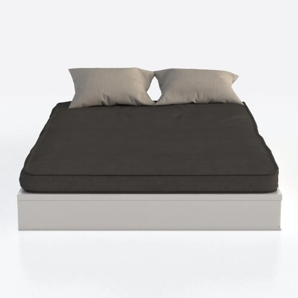 BOWERY HILL Modern Fabric Tufted Platform Storage 