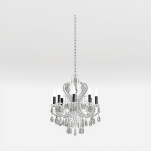 Crystal Chandelier 6 Lights Clear K9 Crystal 