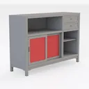 HOMISSUE 6 Cube Storage Organizer Shelf, Rustic Right 45 Degree View