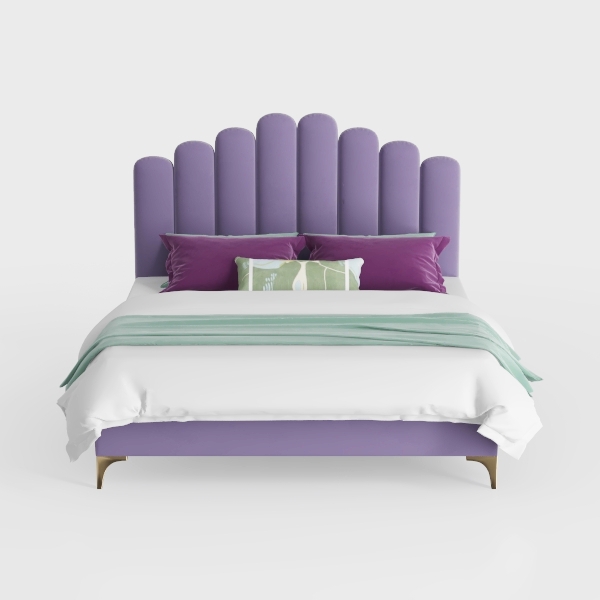 Glory Furniture Lodi Velvet Upholstered Queen Bed 