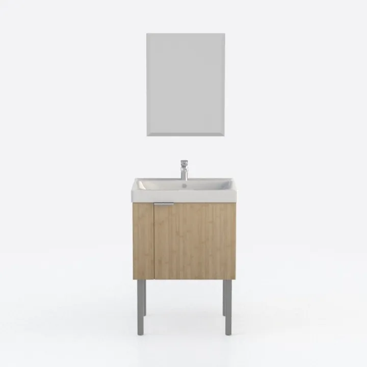 24" Floating Bathroom Vanity with Sink, Wall