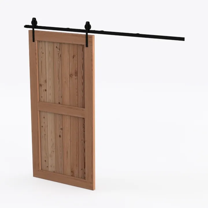 Industrial wooden barn door