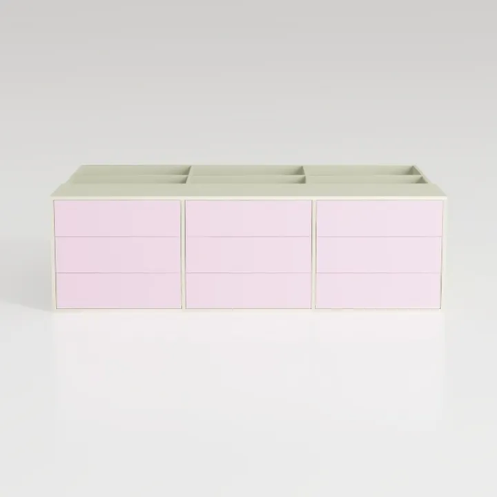 Spaco Pink Dresser for Bedroom,Modern 6 Drawer
