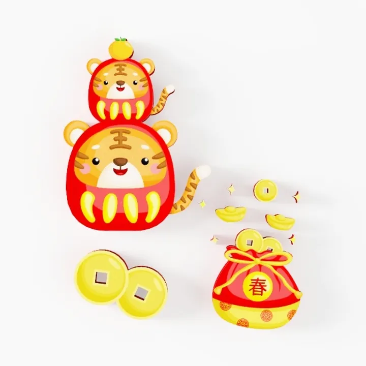 Tiger wall deco-Happy Tiger Year 