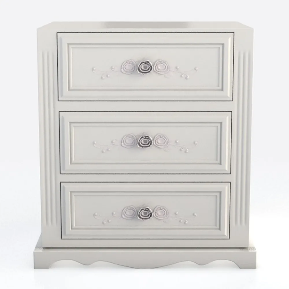 Huuger Nightstand with Charging Station, 3 Drawer