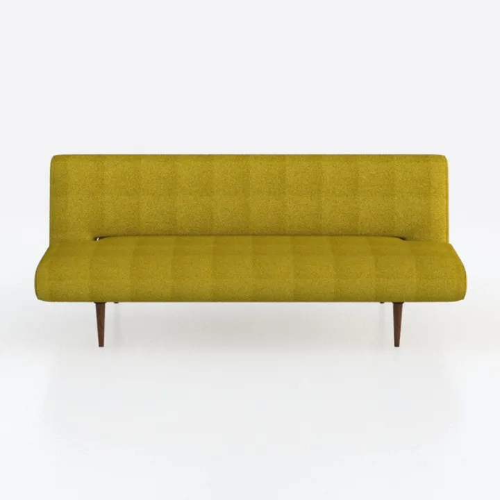 Mid Century Modern Fabric Armless Sofa 3D Model