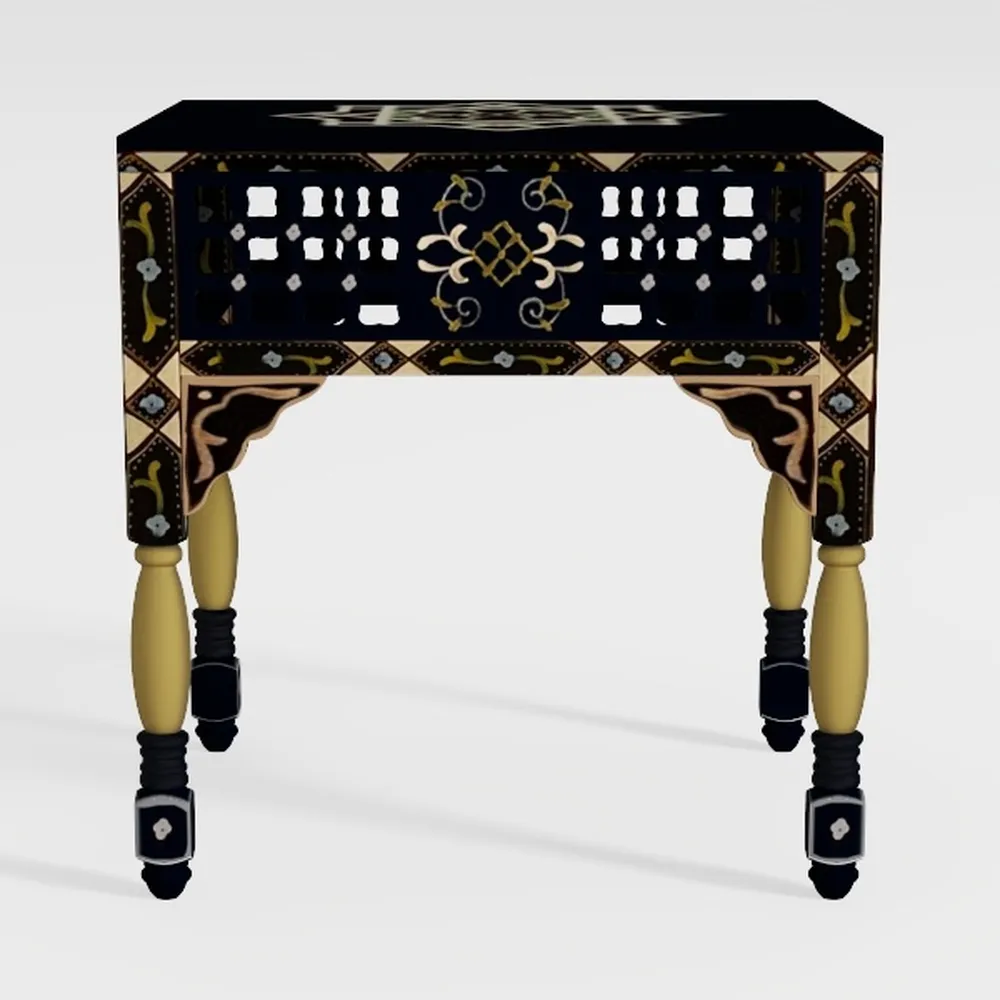 ovios Outdoor Side Table with Tempered Glass Top