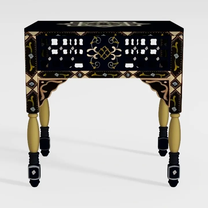 ovios Outdoor Side Table with Tempered Glass Top