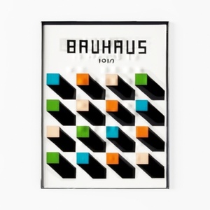 Zzudis Bauhaus Framed Canvas Prints Wall Art_ai generated