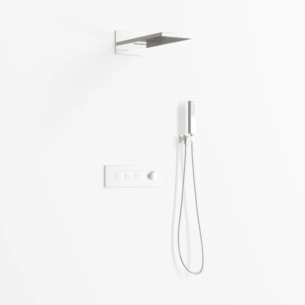 Brizo Vettis Shower Set with Showerhead and Handheld in Luxe Nickel