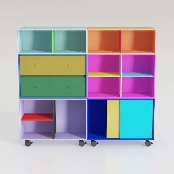 LEYAOYAO 10 Cube Bookshelf,3 Tier Modern Wide