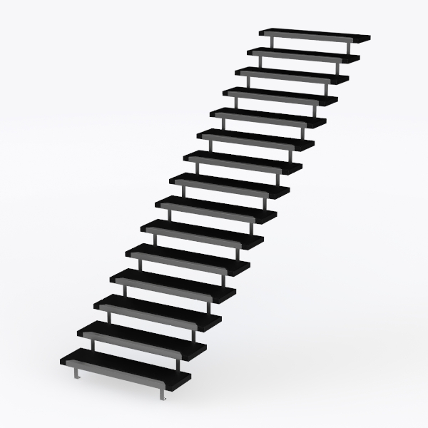 Stair 003 - black without handrail