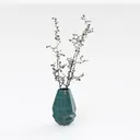 7.2 ft White Artificial Cherry Blossom Tree for Right 45 Degree View