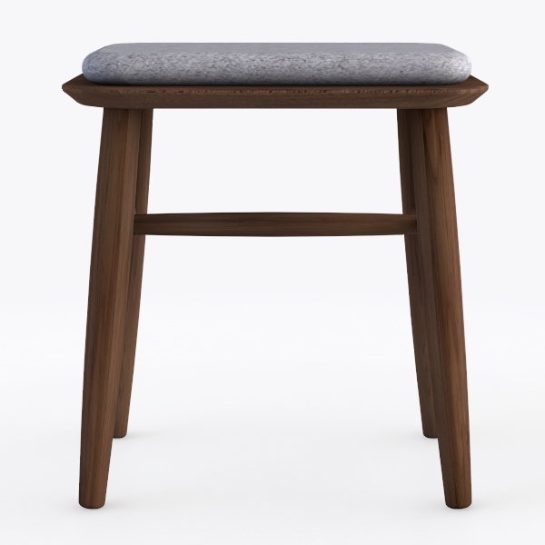 Creeke 25 in. Rustic Oak and Beige Backless Wood C