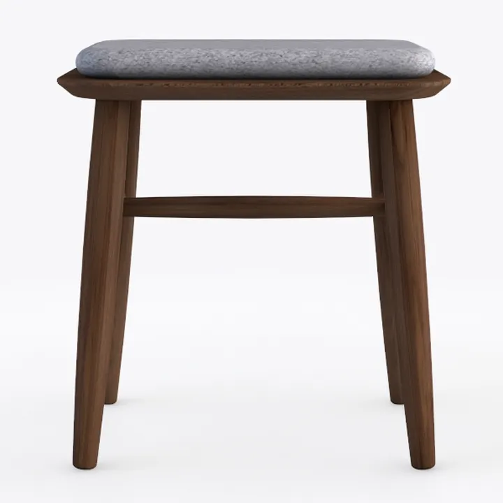 Creeke 25 in. Rustic Oak and Beige Backless Wood C