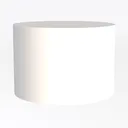 Dimmable LED White Flush Mount Ceiling Light Left 45 Degree View