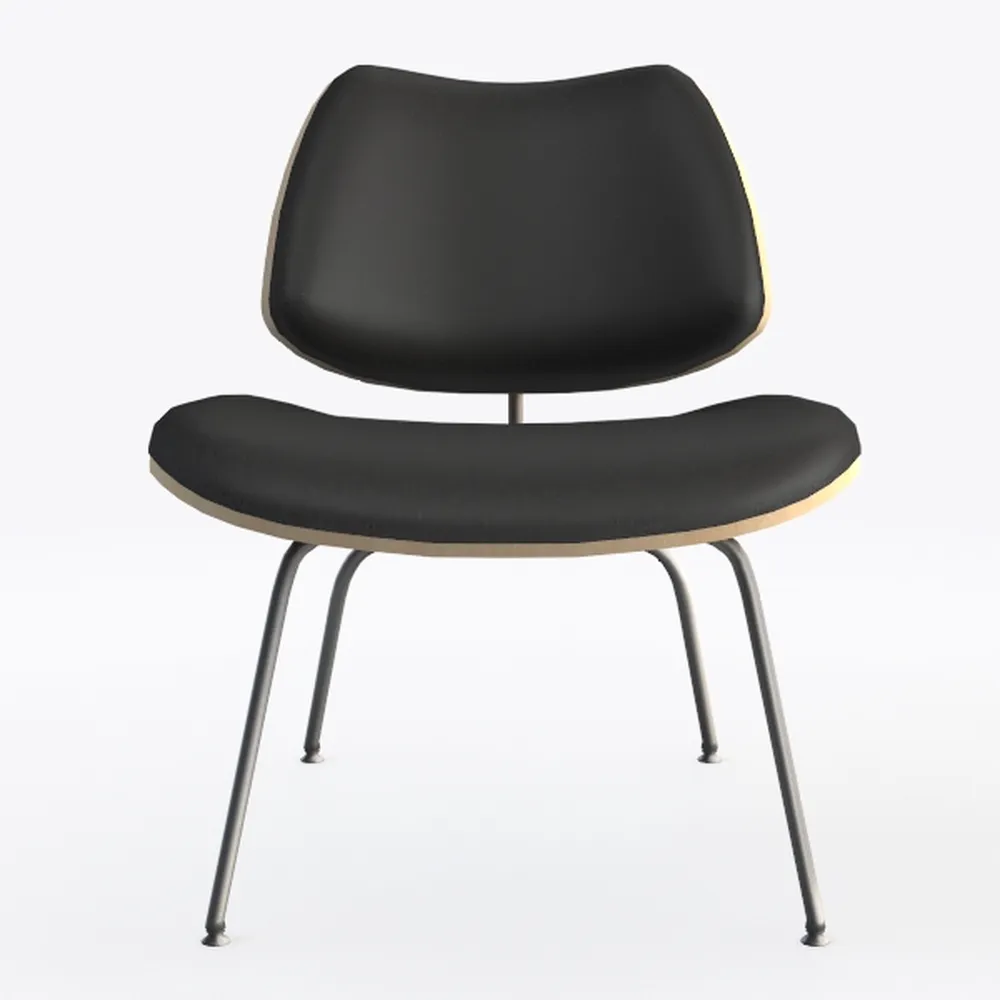 VOMXUF Mid Century Modern Shell Lounge Chair, Faux