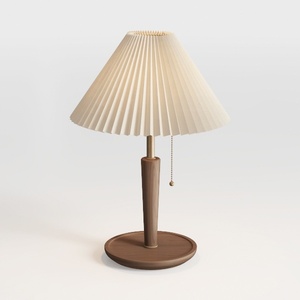 Pleated Table Lamp for Bedroom Compact LED Night 