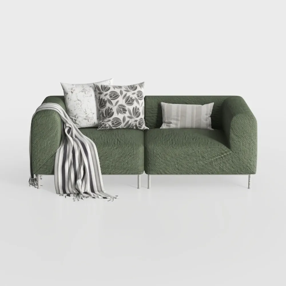 WEUP 68" Loveseat Sofa Green Corduroy Couch