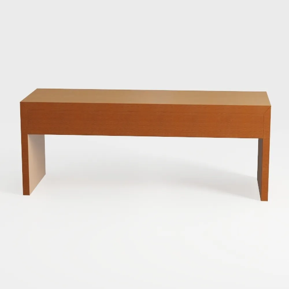 Upholstered Ottoman Bench with Thick Padded Seat &