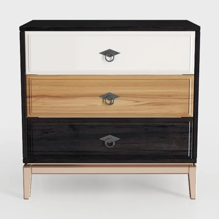 GarveeHome Natural Rattan 6 Drawer Double Dresser,