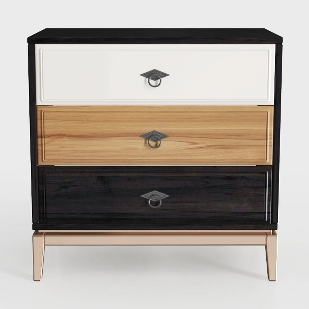 GarveeHome Natural Rattan 6 Drawer Double Dresser,