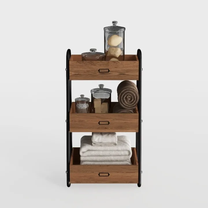 Tall Side Table Set of 2, 30 inch High End Table