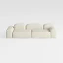 103" Curved Modern Sofa Sectional Couch, 3 Seater Front View