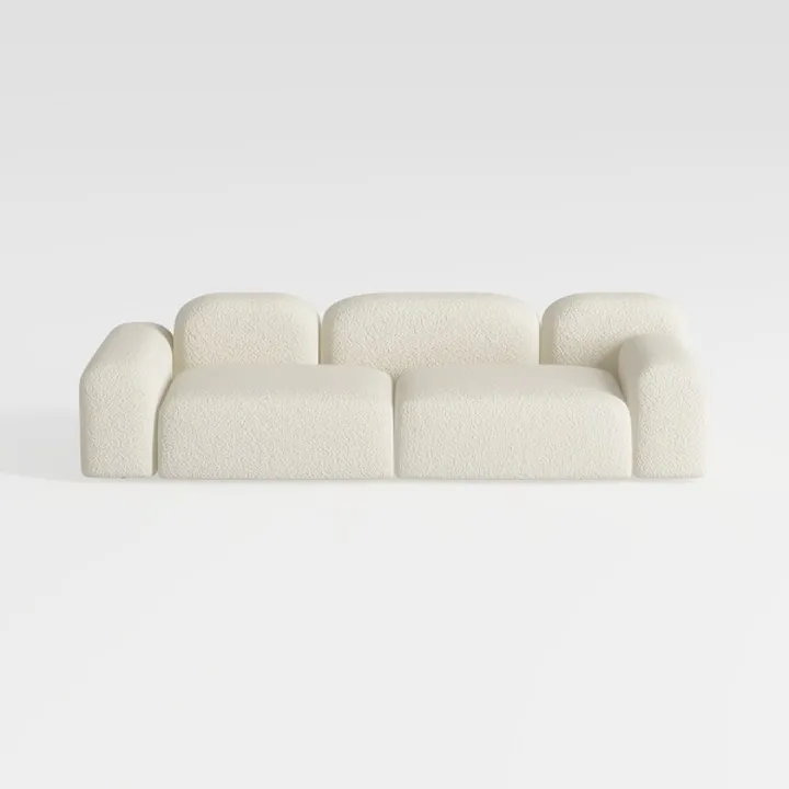 103" Curved Modern Sofa Sectional Couch, 3 Seater