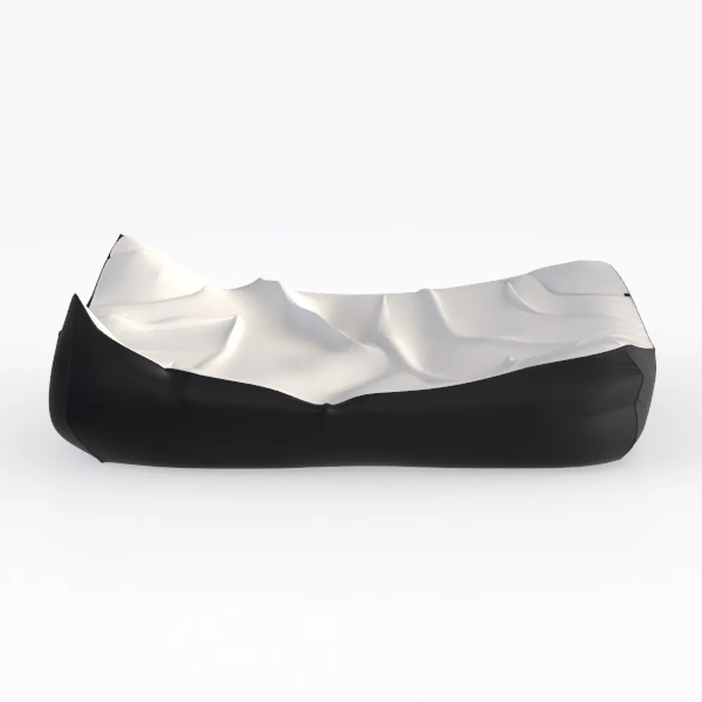 Poltrona lounge in morbido mohair beige orsacchiotto pigro poltrona per caminetto sedia Love Seat pavimento nero 85 cm