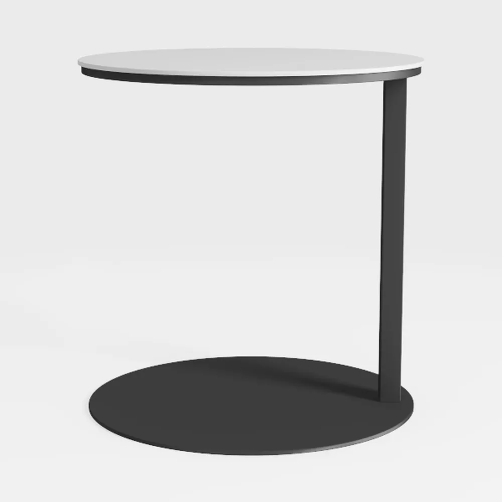 Iron C Shaped Side Table,20 Inches Height,End