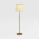 Brass Fabric Contemporary Floor Lamp 3D Model Front View