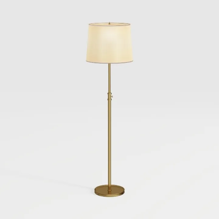 Brass Fabric Contemporary Floor Lamp 3D Model