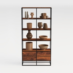 Furologee 6-Tier Bookshelf, Tall 71" Rustic