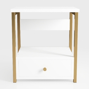 Solid Wood Bedside Table with Storage Drawer