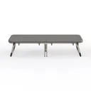 Minimalist Fabric Metal Folding Bench 3D Model Front View
