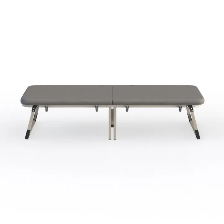 Minimalist Fabric Metal Folding Bench 3D Model