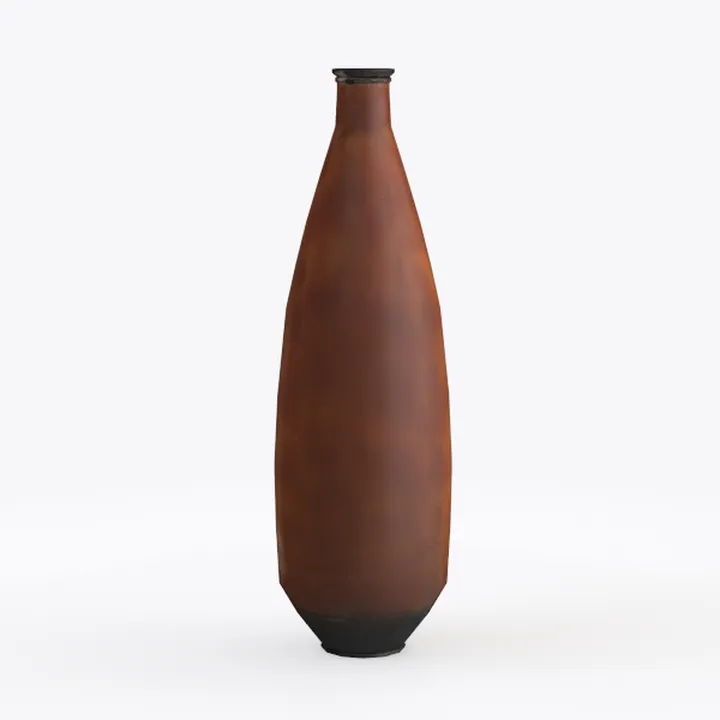 Minimalist Rustic Brown Ceramic Decorative Vase 3D Model