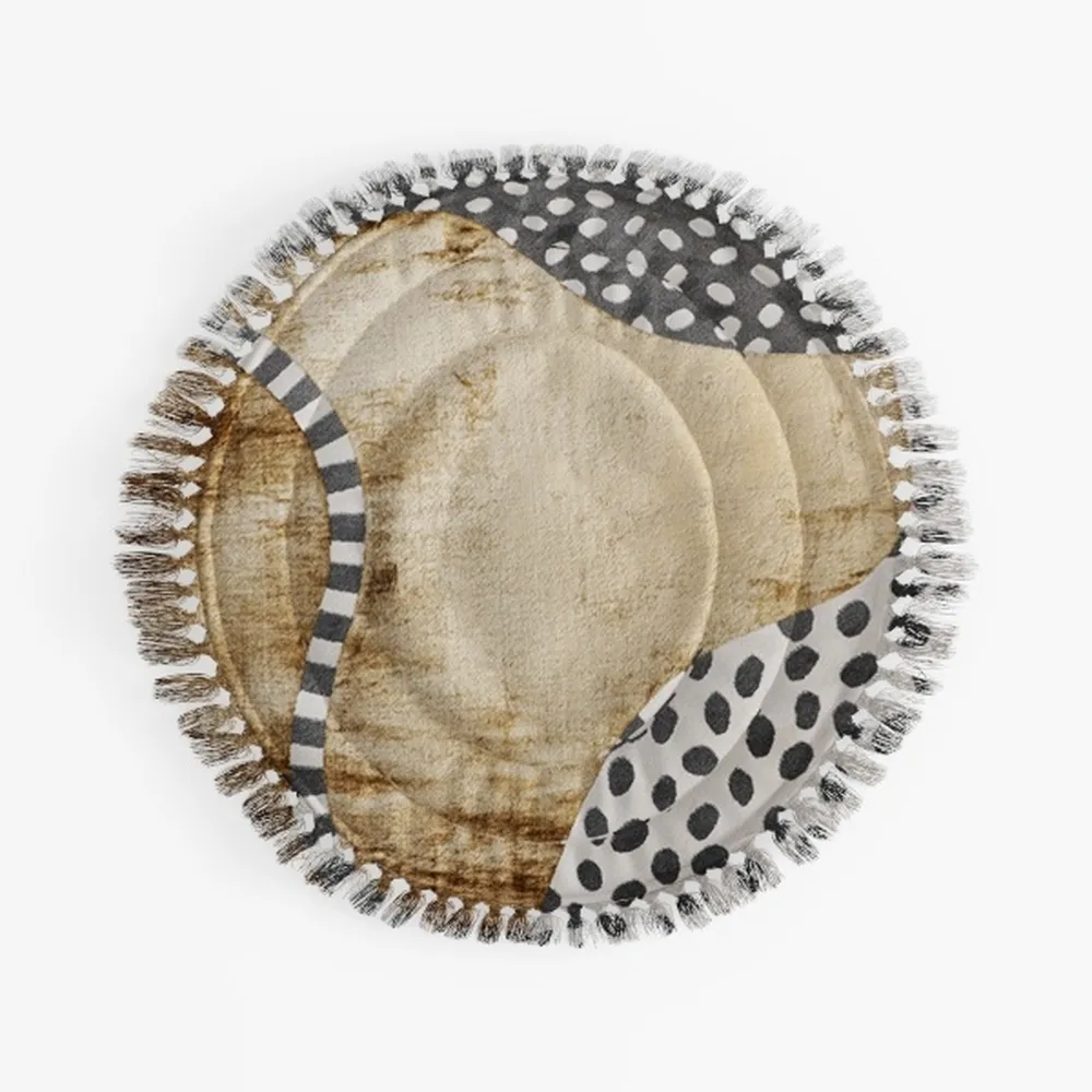 Yamaziot 6FT Round Washable Area Rug, Non-Slip