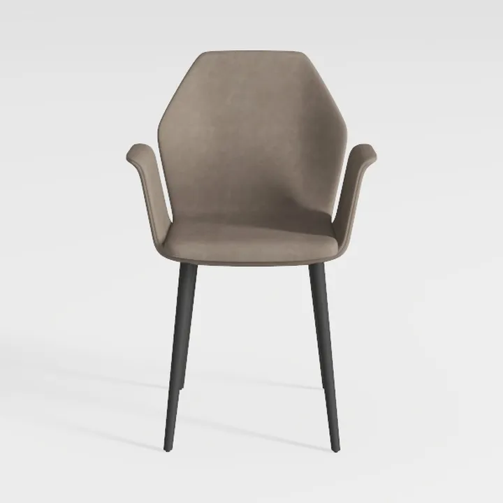 Upholstered Modern Brown Dining Chairs Set of 2