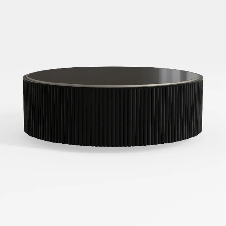 39'' Round Coffee Table with Storage, Modern