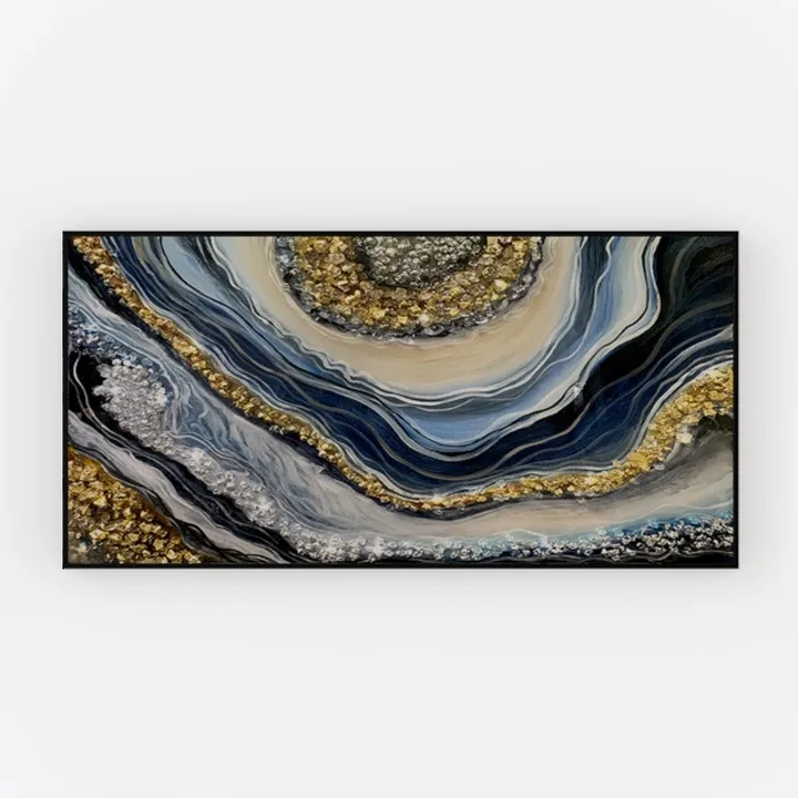 Modern Luxury Agate Geode Resin Wall Art 3D Model