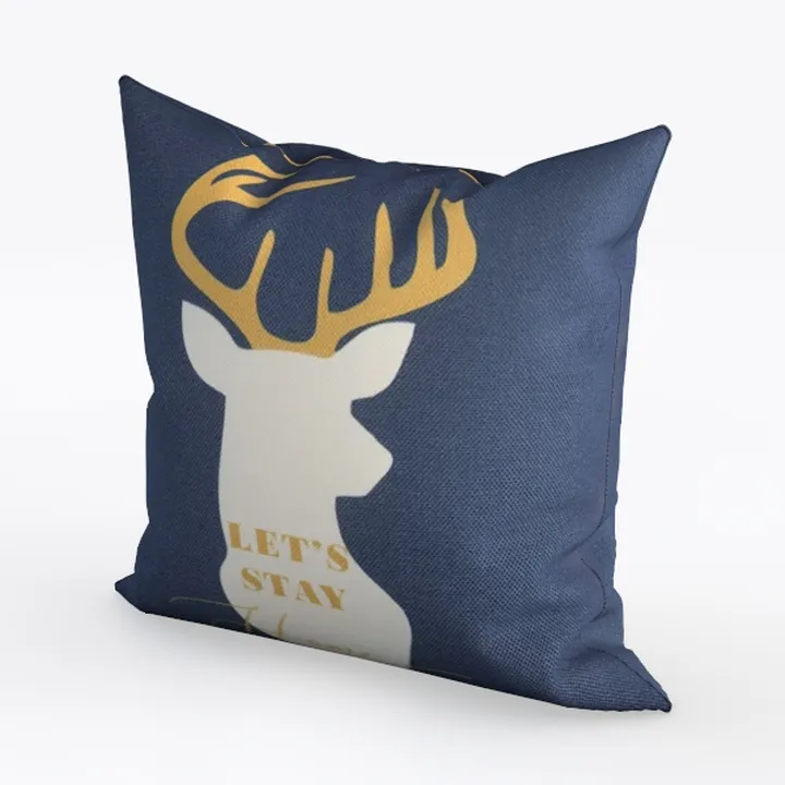 Nautical Decorative Pillow Cover, Stripes and Gold