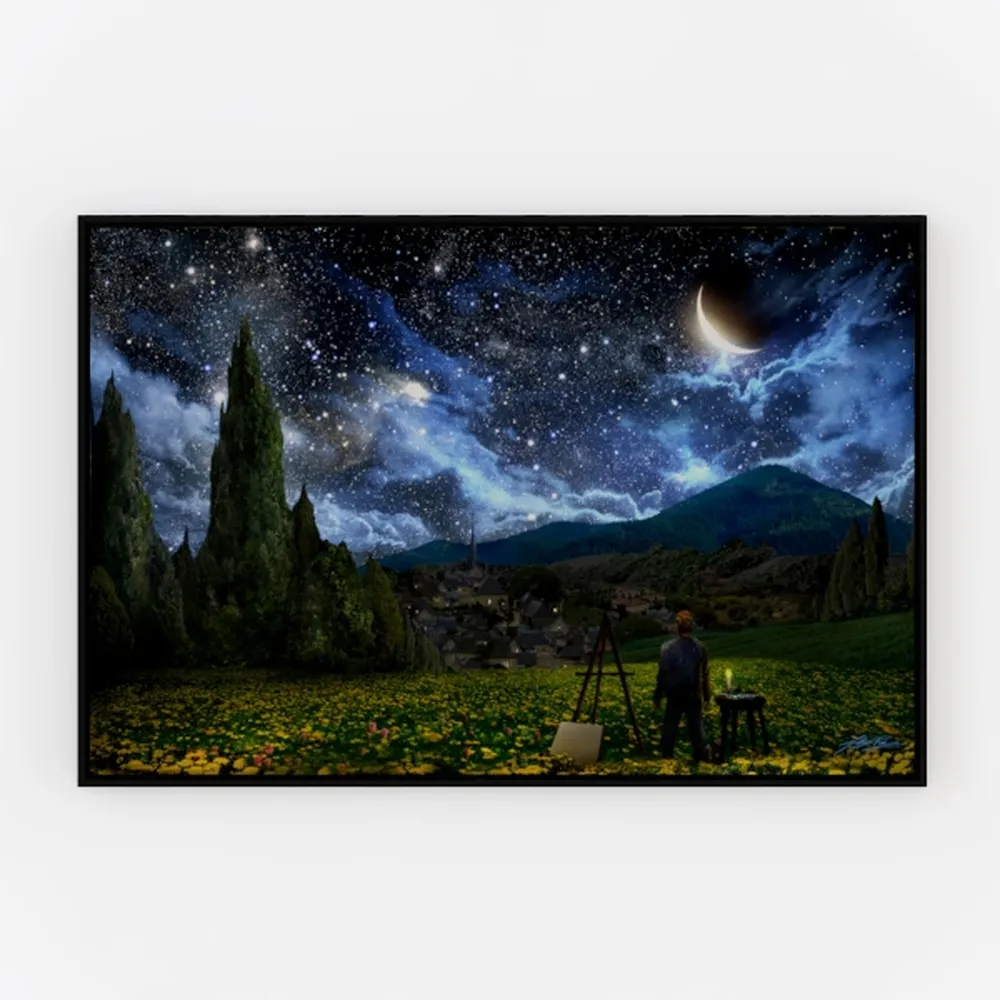 EUROPICART Field Flowers Canvas Wall Art, White